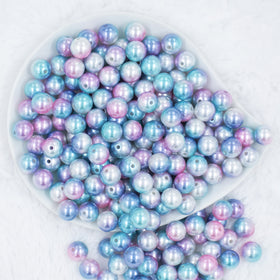 12mm Pink & Blue Pastel Mermaid Ombre Acrylic Bubblegum Beads [20 & 50 Count]