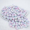 Front view of a pile of 12mm Pastel Mermaid Ombre Acrylic Bubblegum Beads [20 & 50 Count]