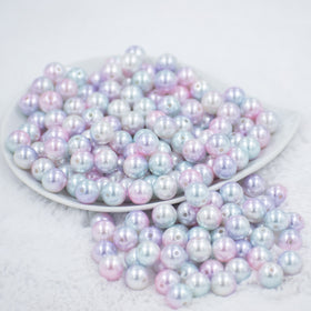 12mm Pastel Mermaid Ombre Acrylic Bubblegum Beads [20 & 50 Count]