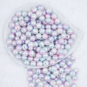 12mm Pastel Mermaid Ombre Acrylic Bubblegum Beads [20 & 50 Count]