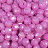 close up view of a pile of 12mm Pink Disco AB Solid Acrylic Bubblegum Beads