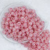 Top view of a pile of 12mm Jelly Pink Rhinestone AB Bubblegum Beads [10 & 20 Count]
