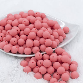 12mm Punch Pink Matte Acrylic Bubblegum Beads