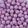 Close up view of a pile of 12mm Purple Iridescent AB Solid Acrylic Bubblegum Beads [20 Count]