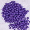top view of a pile of 12mm Purple Passion Solid Acrylic Bubblegum Beads - 20 & 50 Count