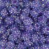 close up view of a pile of 12mm Purple Rhinestone AB Bubblegum Beads - 10 & 20 Count