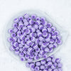 Top view of a pile of 12mm Iris Purple with White Stripes Resin Chunky Bubblegum Beads