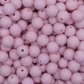 12mm Quartz Pink Round Silicone Bead