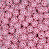 close up view of a pile of 12mm Red Hearts on White Chunky Acrylic Bubblegum Beads - 20 Count