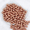 Top view of a pile of 12mm Rose Gold Reflective Bubblegum Beads [20 & 50 Count]