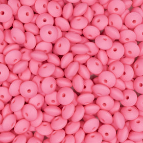 12mm Sakura Pink Lentil Silicone Bead
