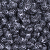 close up view of a pile of 12mm Black & White Snake Print Acrylic Bubblegum Beads - 20 Count