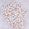 top view of a pile of 12mm Snowman Face Chunky Acrylic Bubblegum Beads - 20 Count