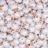 close up view of a pile of 12mm Snowman Face Chunky Acrylic Bubblegum Beads - 20 Count