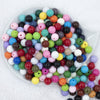 Top view of a pile of 12mm Mixed Solid Acrylic Bubblegum Beads [50 & 100 Count]