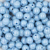 Close up view of a pile of 12mm Blue AB Solid Acrylic Bubblegum Beads [20 Count]