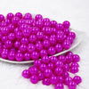 front view of a pile of 12mm Fuchsia Faux Pearl Acrylic Bubblegum Beads [20 Count]