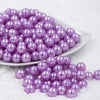 front view of a pile of 12mm Light Purple Faux Pearl Acrylic Bubblegum Beads [20 Count]