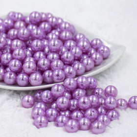 12mm Light Purple Faux Pearl Acrylic Bubblegum Beads [20 Count]
