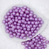 top view of a pile of 12mm Light Purple Faux Pearl Acrylic Bubblegum Beads [20 Count]