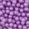 close up view of a pile of 12mm Light Purple Faux Pearl Acrylic Bubblegum Beads [20 Count]