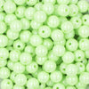 Close up view of a pile of 12mm Mint Green AB Solid Acrylic Bubblegum Beads [20 & 50 Count]