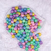 Top view of a pile of 12mm Pastel Solid Color AB Mix Acrylic Bubblegum Beads Bulk [Choose Count]