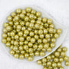 top view of a pile of 12mm Pear Green Faux Pearl Acrylic Bubblegum Beads [20 Count]