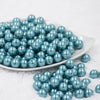 front view of a pile of 12mm Tide Pool Blue Pearl Acrylic Bubblegum Beads [20 Count]