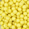 Close up view of a pile of 12mm Yellow AB Solid Acrylic Bubblegum Beads [20 & 50 Count]