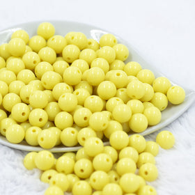 12mm Sunshine Yellow Acrylic Bubblegum Beads [20 & 50 Count]