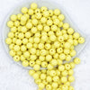 Top view of a pile of 12mm Sunshine Yellow Acrylic Bubblegum Beads [20 & 50 Count]