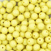 Close up view of a pile of 12mm Sunshine Yellow Acrylic Bubblegum Beads [20 & 50 Count]