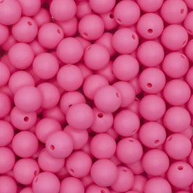 12mm Sakura Pink Round Silicone Bead