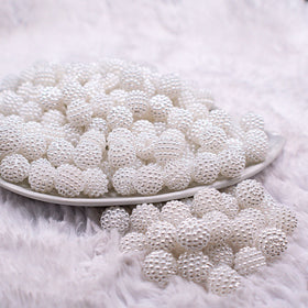 12mm White Ball Bead Chunky Acrylic Bubblegum Beads