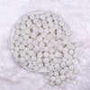 Top view of a pile of 12mm White Ball Bead Chunky Acrylic Bubblegum Beads