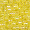 Close up view of a pile of 12mm Yellow Crackle Bubblegum Beads