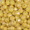 close up view of a pile of 12mm Yellow Disco AB Solid Acrylic Bubblegum Beads