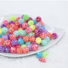 Front view of a pile of 12mm NEON Rhinestone AB Mix Acrylic Bubblegum Beads [Choose Count]