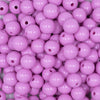 Close up view of a pile of 12mm Taffy Pink Solid Acrylic Bubblegum Beads
