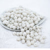 Front view of a pile of 12mm White Shine Rhinestone AB Bubblegum Beads [10 & 20 Count]