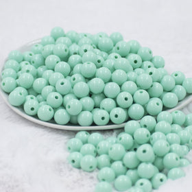12mm Aqua Blue Solid Acrylic Bubblegum Beads [20 & 50 Count]