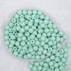 Top view of a pile of 12mm Aqua Blue Solid Acrylic Bubblegum Beads [20 & 50 Count]