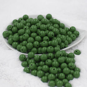 12mm Evergreen Solid Acrylic Bubblegum Beads [20 & 50 Count]