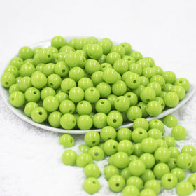 12mm Green Apple Acrylic Bubblegum Beads [20 & 50 Count]