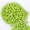 Top view of a pile of 12mm Green Apple Acrylic Bubblegum Beads [20 & 50 Count]