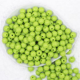 12mm Green Apple Acrylic Bubblegum Beads [20 & 50 Count]
