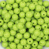 Close up view of a pile of 12mm Green Apple Acrylic Bubblegum Beads [20 & 50 Count]
