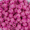 Close up view of a pile of 12mm Hot Pink Rhinestone Bubblegum Beads [10 & 20 Count]