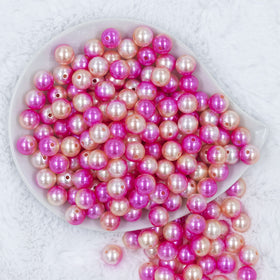 12mm Hot Pink Ombre Acrylic Bubblegum Beads [20 & 50 Count]
